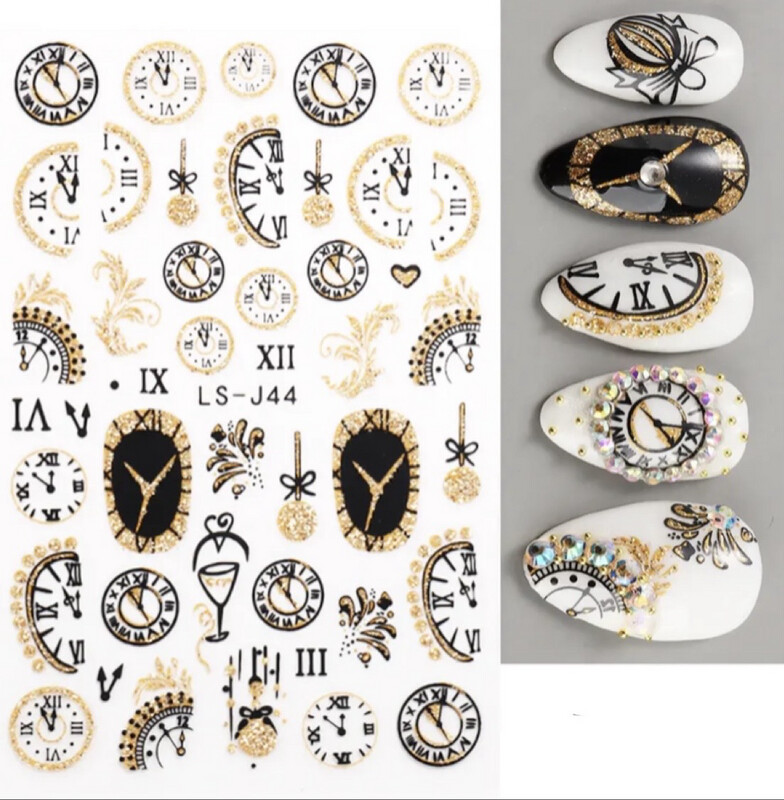 Sticker jour de l’an et papillon pqt de 2