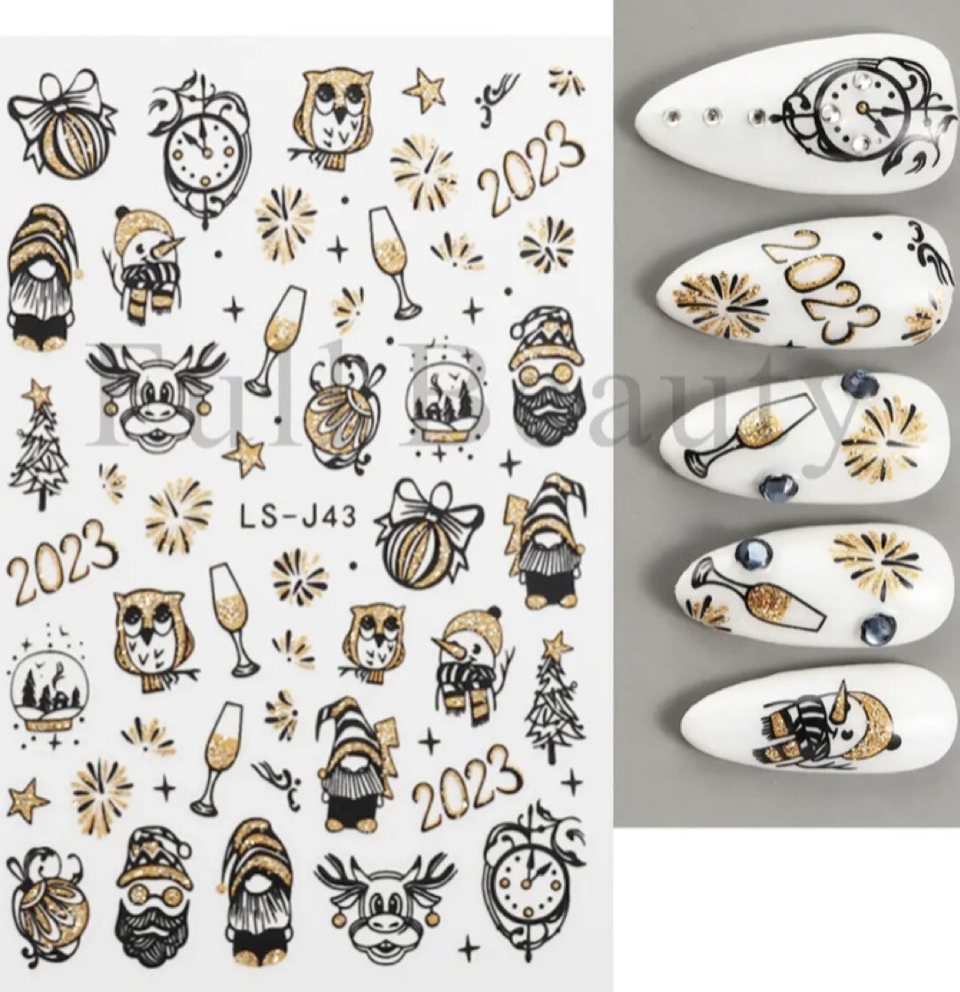 Sticker jour de l’an hibou 2024