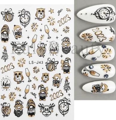 Sticker jour de l’an hibou 2024