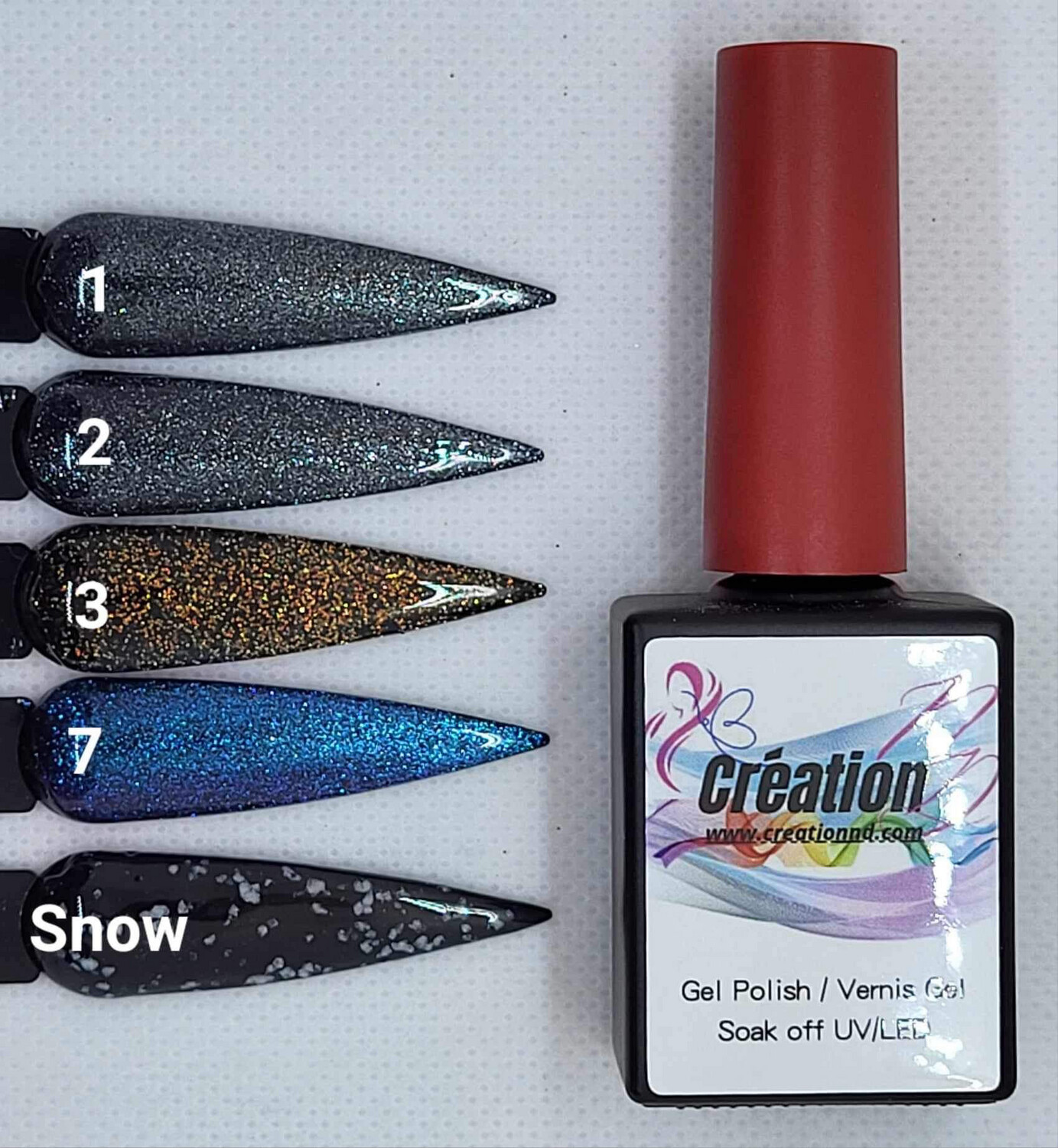 Collection top coat glitters 
