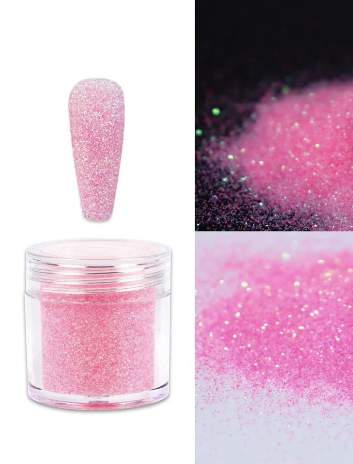 Poudre effet sucre rose