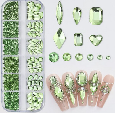 Boîtier strass vert