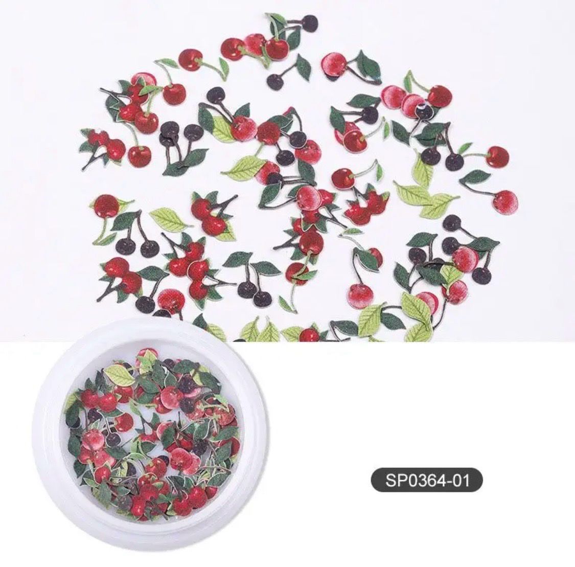 Insertion de fruits, cartonnées cerise