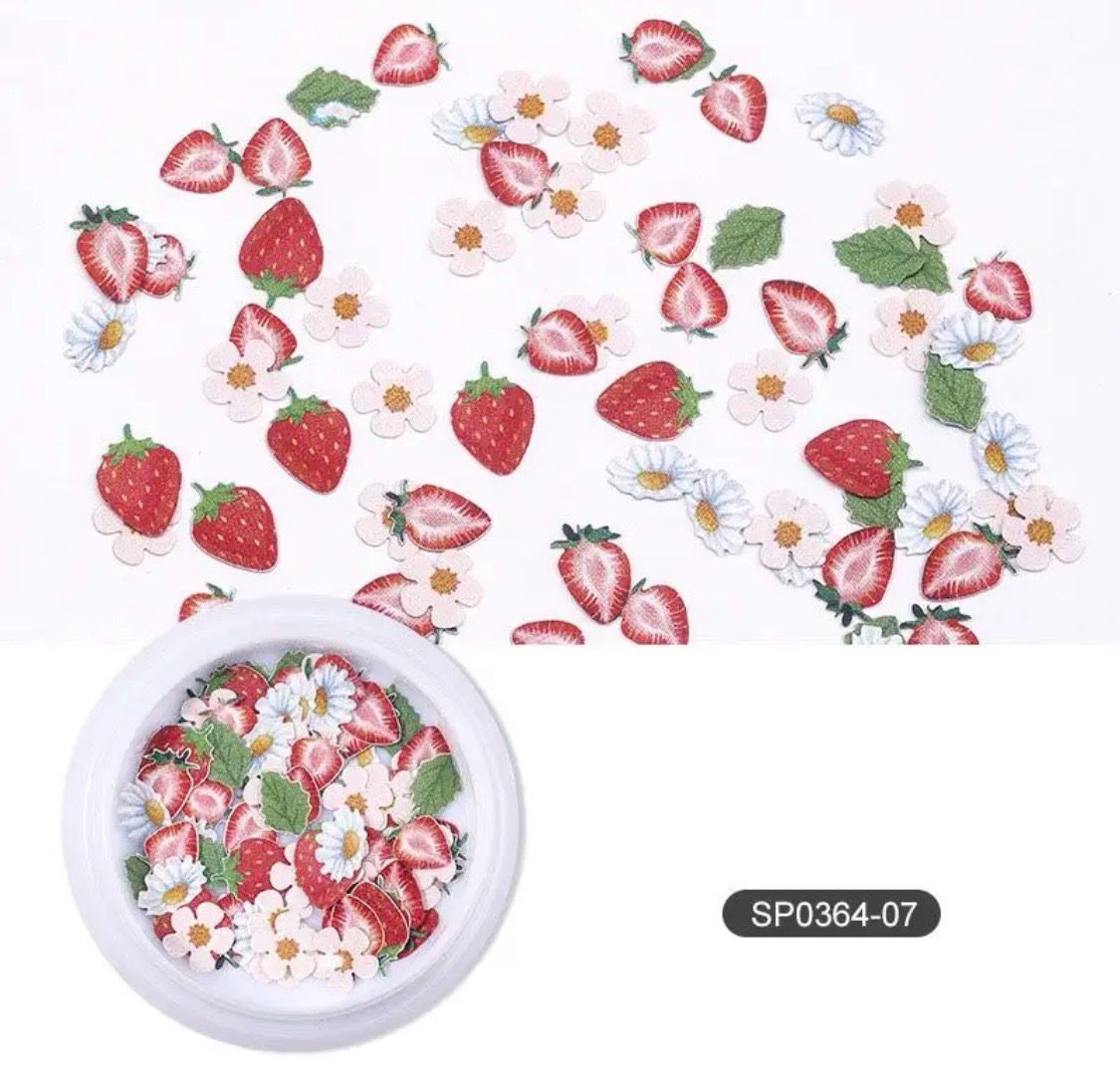 Insertion de fruits, cartonnées fraise