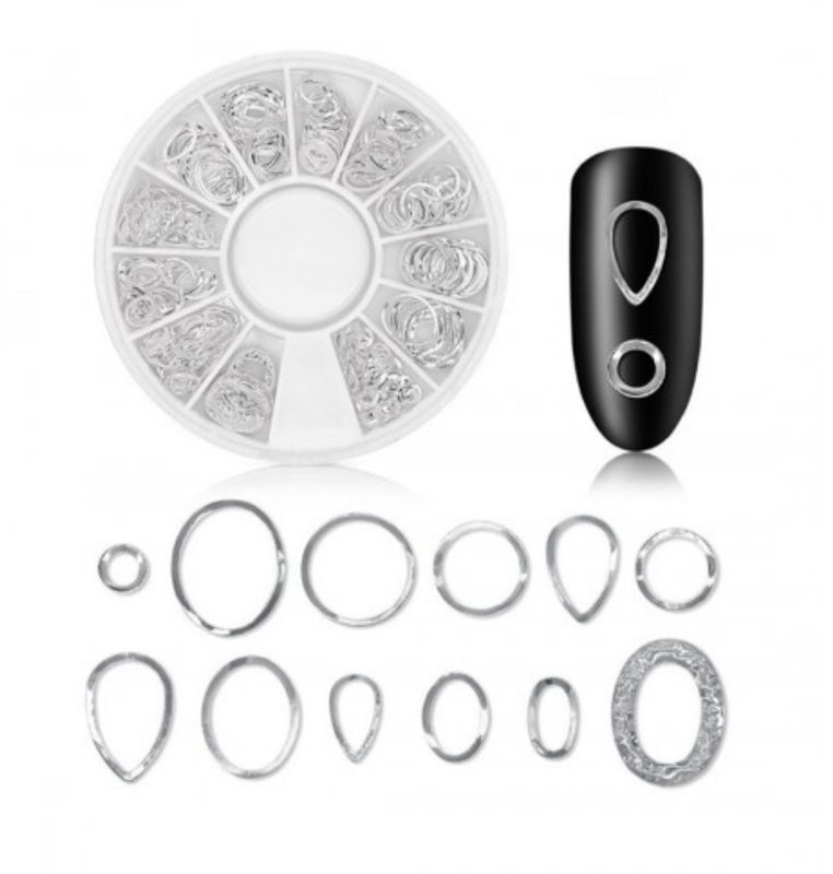 Bijoux incrustation Mixe de strass argent
