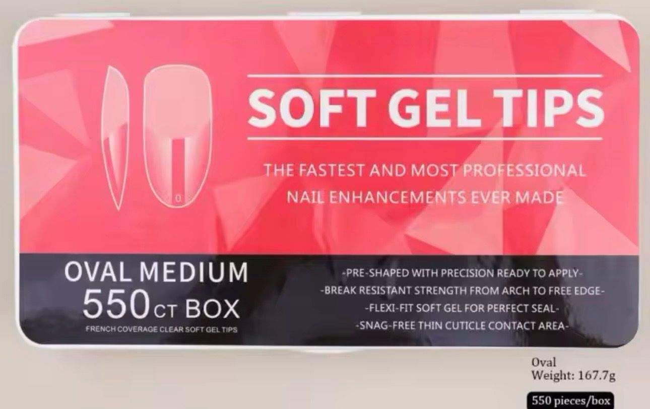 Soft gel pression on Nail (Oval médium )