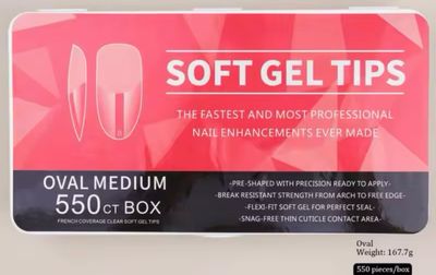 Soft gel pression on Nail (Oval médium )