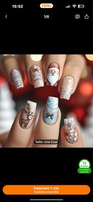 Press on nails Noël