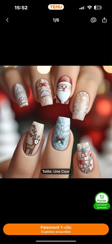 Press on nails Noël