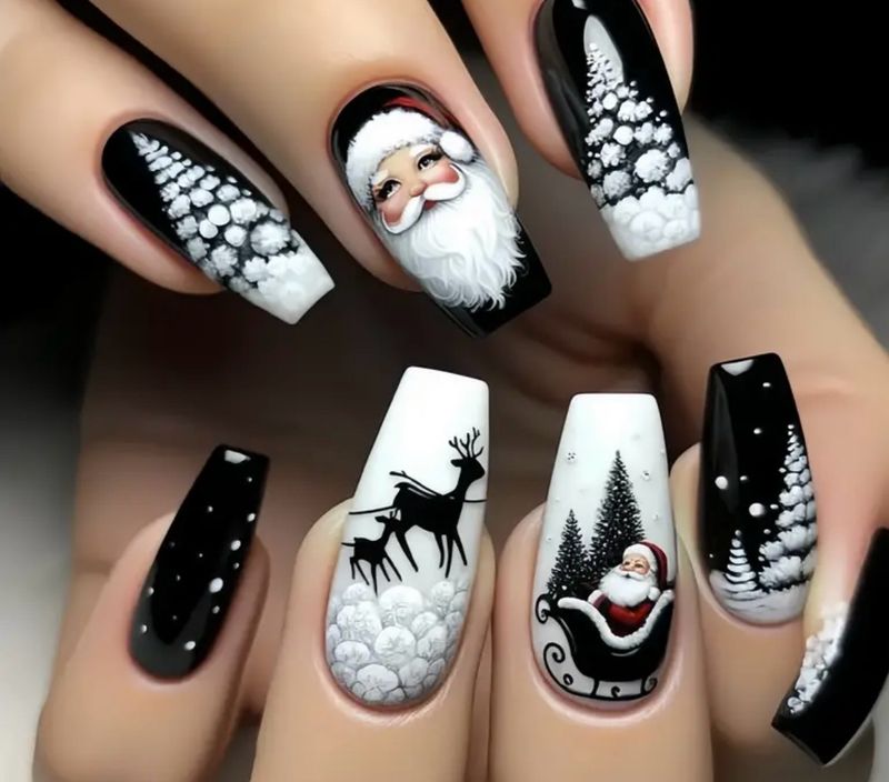 Press on nails père noel