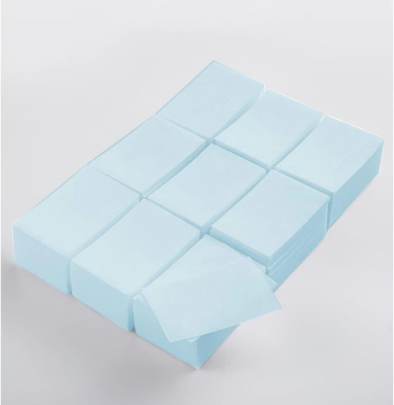 Lingettes de coton bleu sans peluche