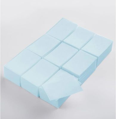 Lingettes de coton bleu sans peluche