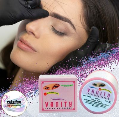 Fil professionnel antibactérien pour épilation des sourcils et du visage Vanity Coton 300 mètres Vanity