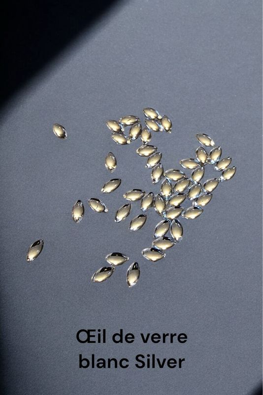 Œil de verre blanc silver
