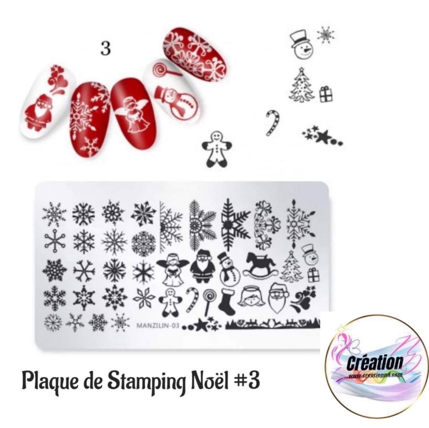 Plaquettes stamping Noël no 3