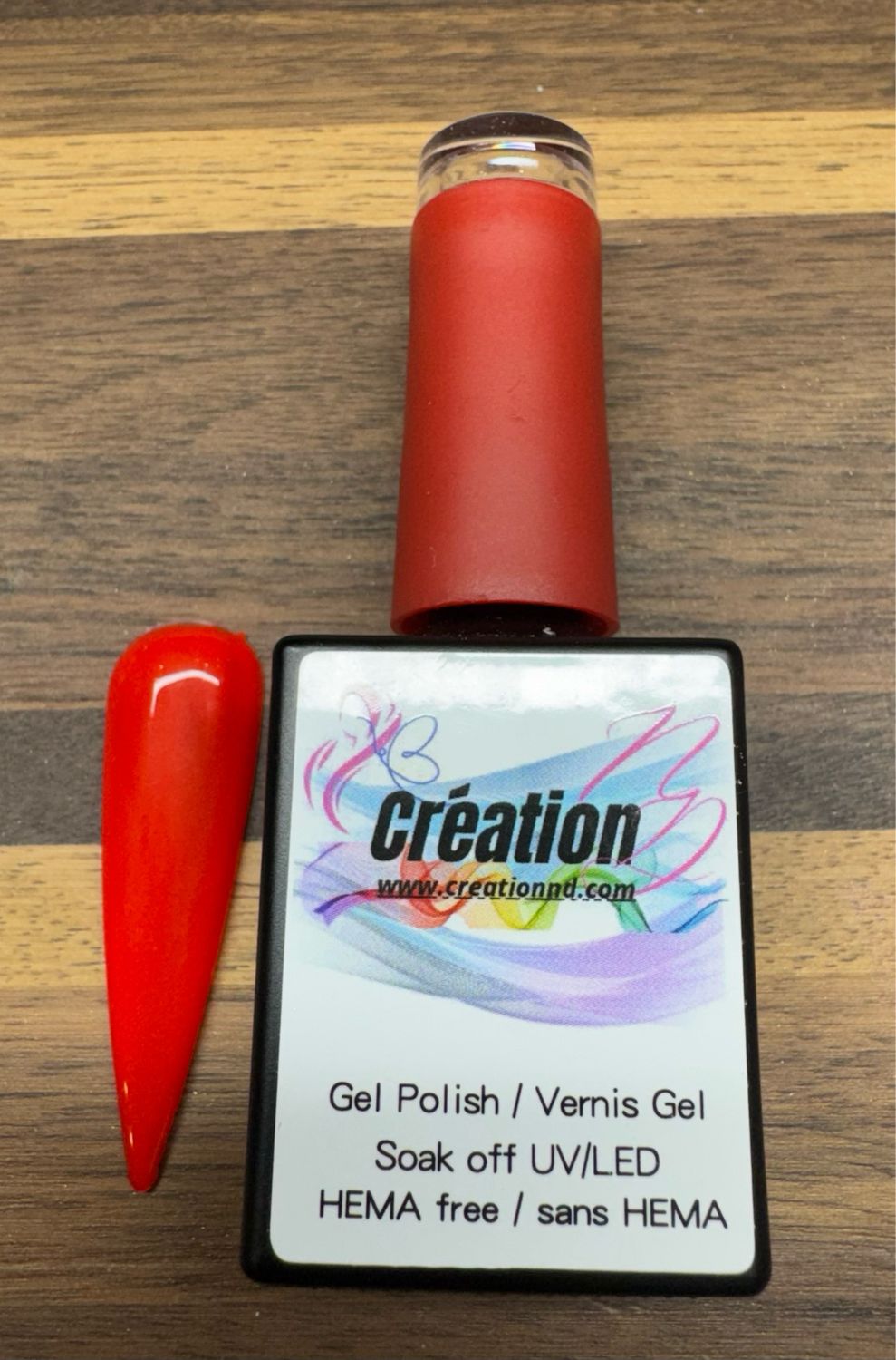 Vernis gel rouge/oranger