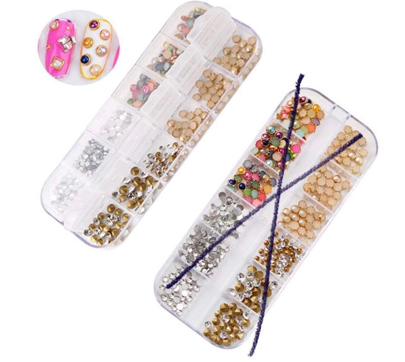 Boîtier de bijoux, argent et perles de couleur