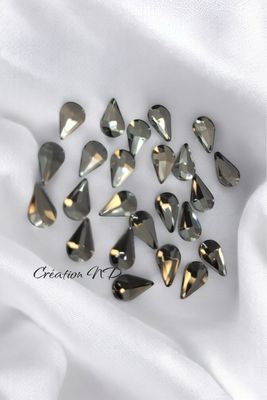 Collection Black Silver Dark gouttes 4x8