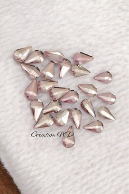 Collection Pink, lady, gouttes rose pointu 5x8 mm