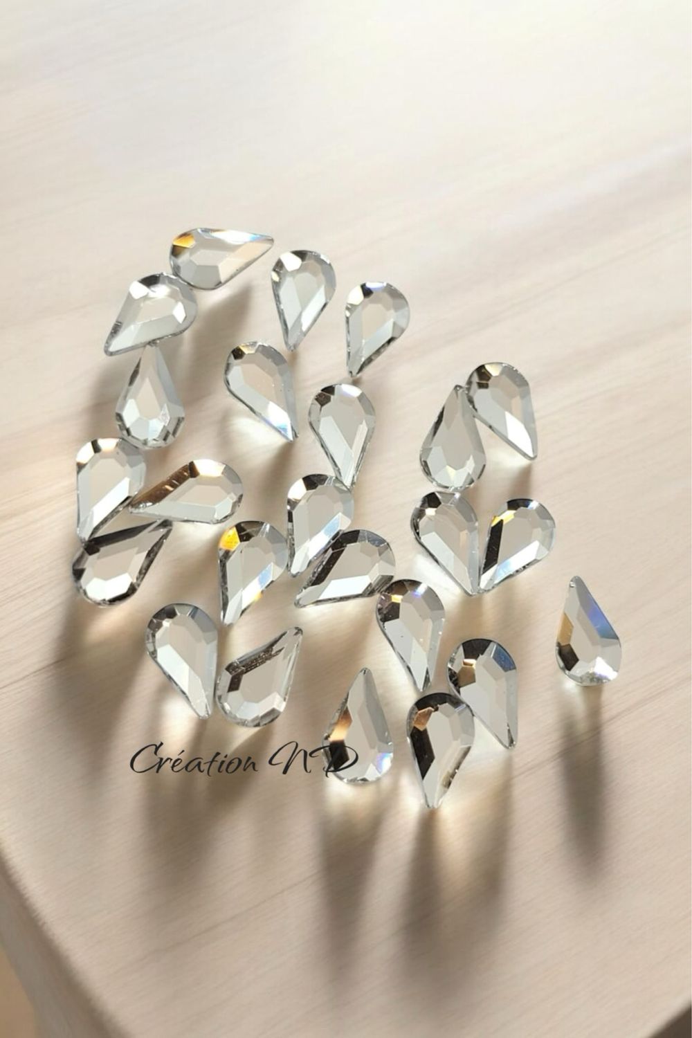 Collection Silver Cristal gouttes 4x8 mm