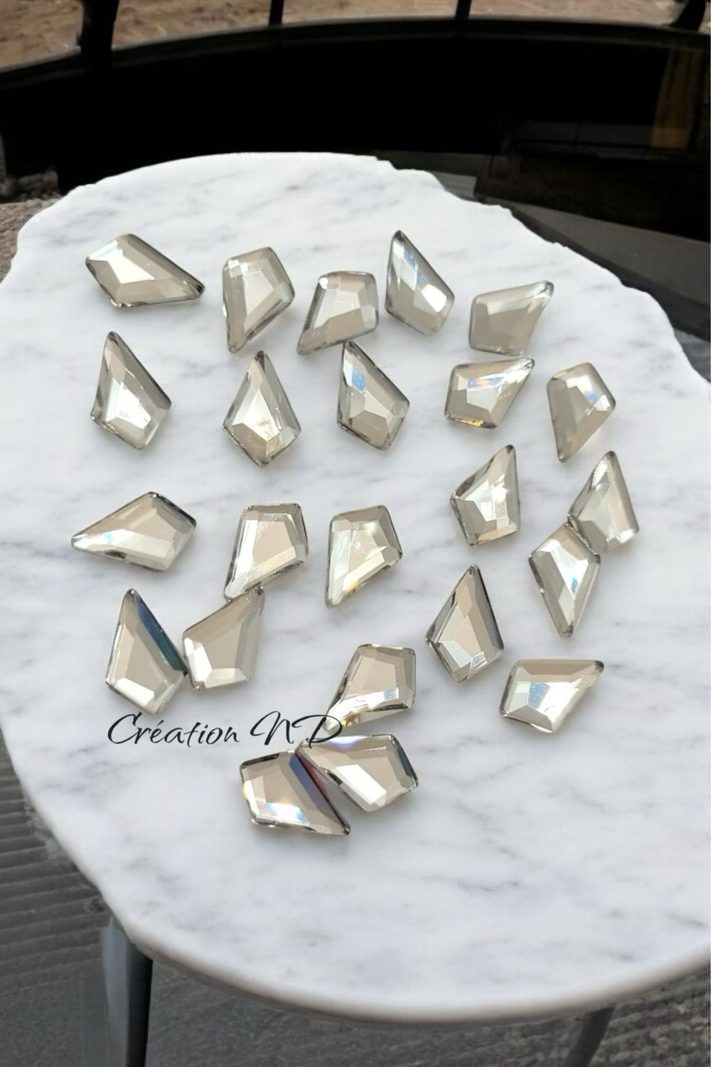 Collection Silver Cristal cerf-volant 5x8 mm