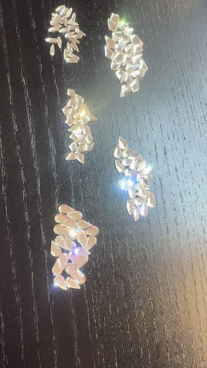 Collection Silver, Crystal, gouttes allongées 2x6 mm