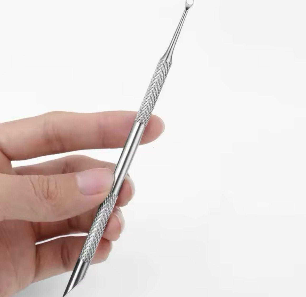 Bâtonnets de manucure à double extrémité en acier inoxydable