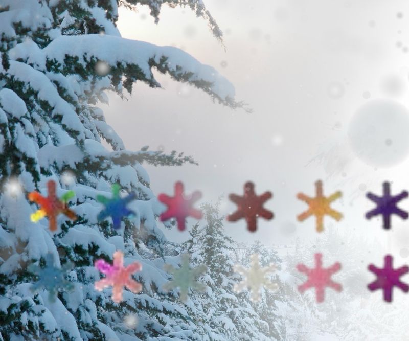 Flocon couleur variée No 10