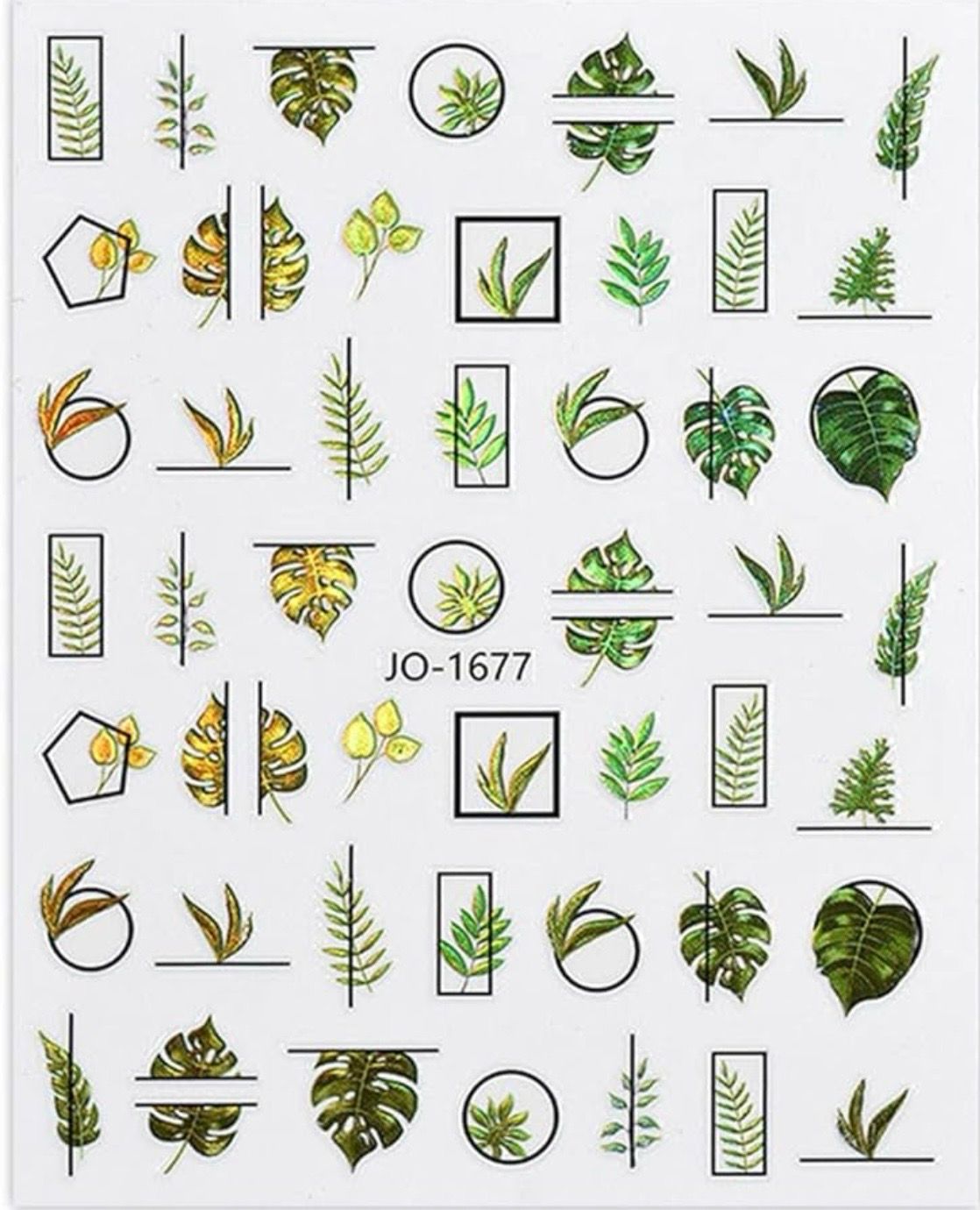 Feuille verte holographique