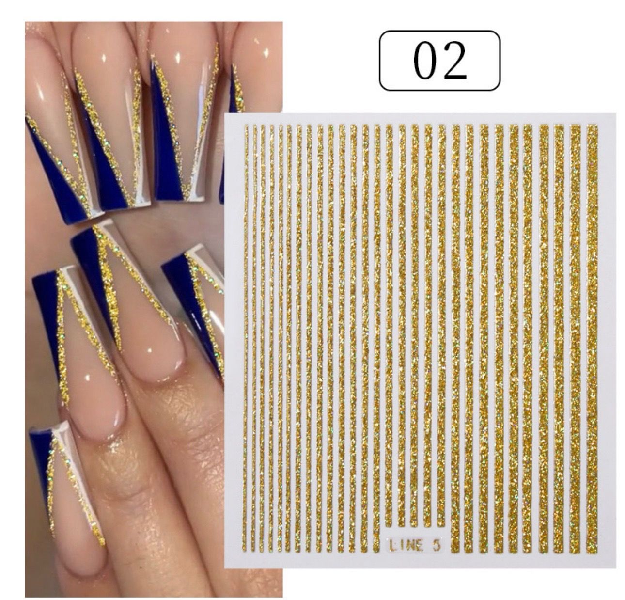 Bande autocollantes or glitters