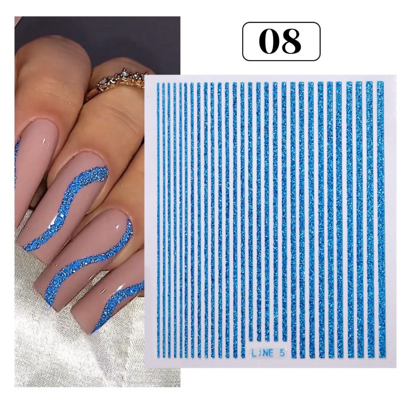 Bande autocollantes bleu