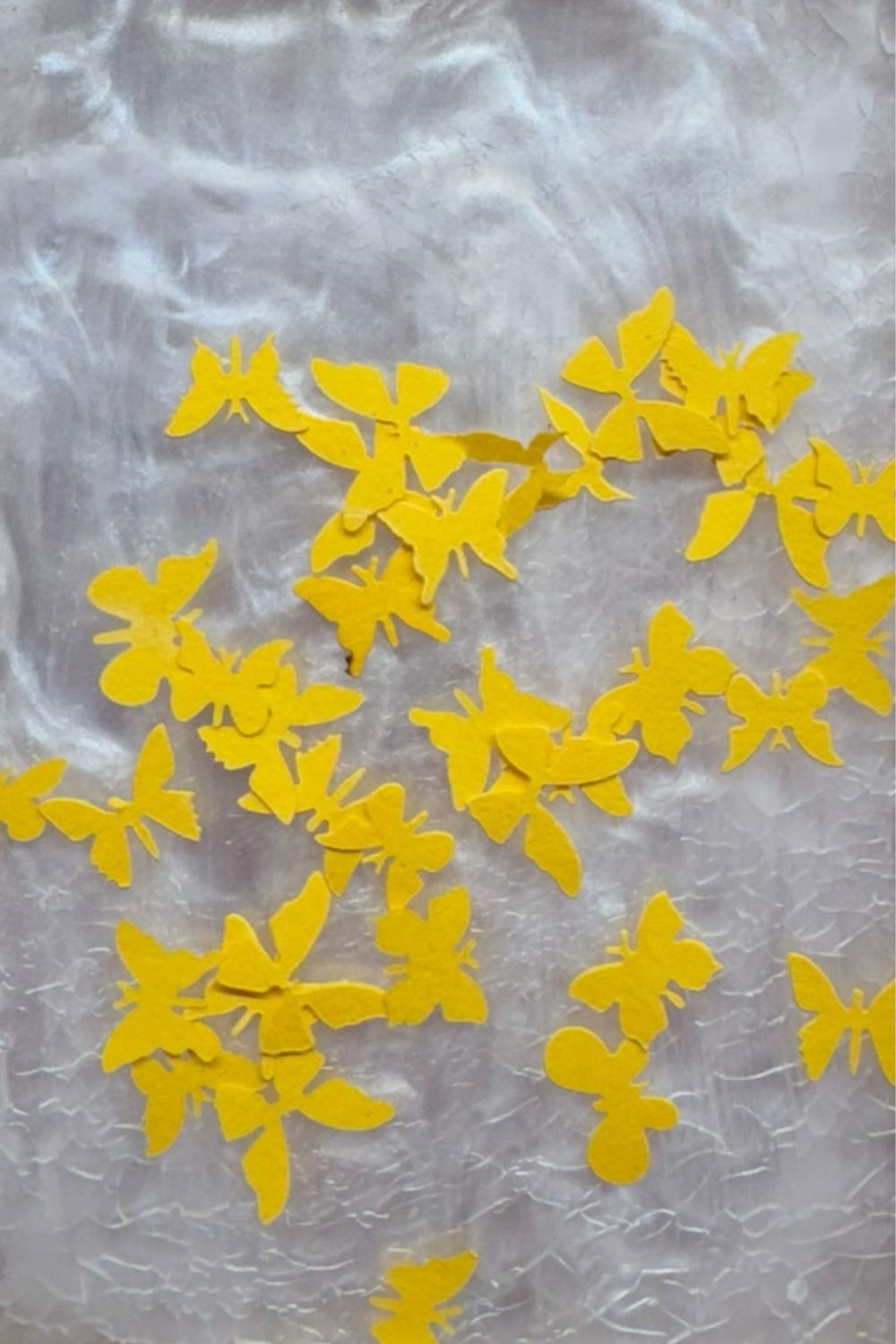 Papillon cartonné jaune #6