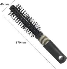 Brosse ronde, noire, nylon