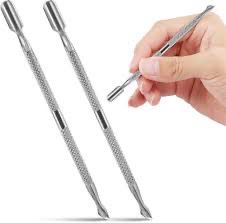 Pousse cuticule deux embouts en acier inoxydable