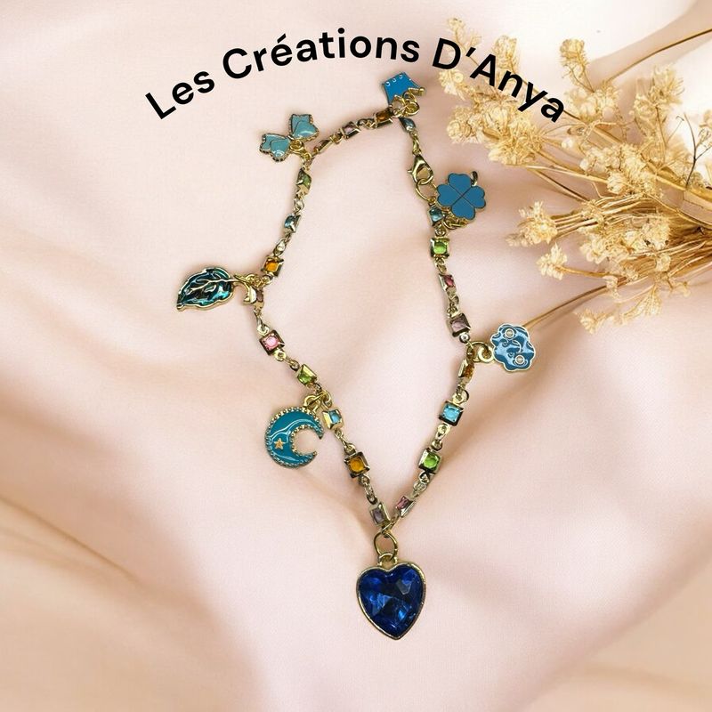 Bracelet breloque bleu