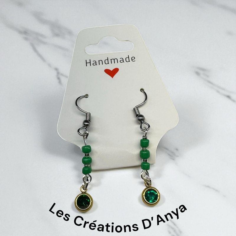 Boucles d’oreilles vert