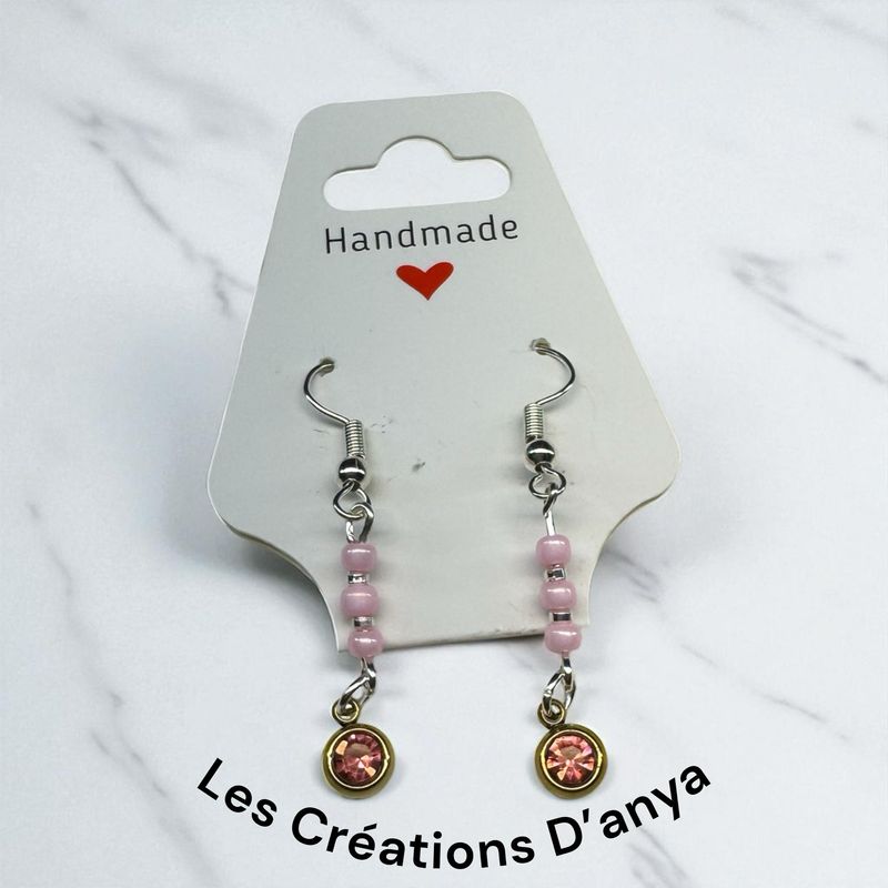 Boucles d’oreilles rose
