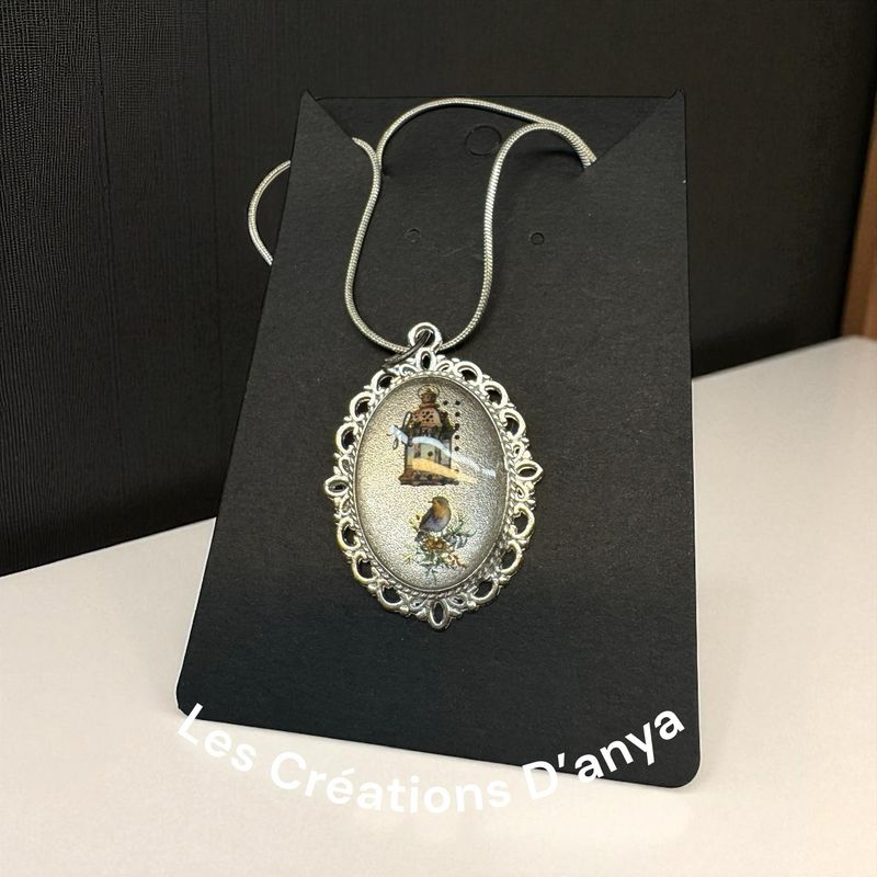 Collier style camay oiseaux