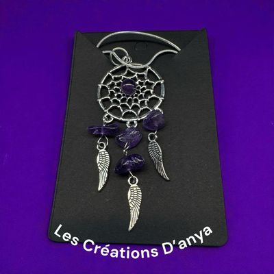 Collier capteur de rêve améthyste