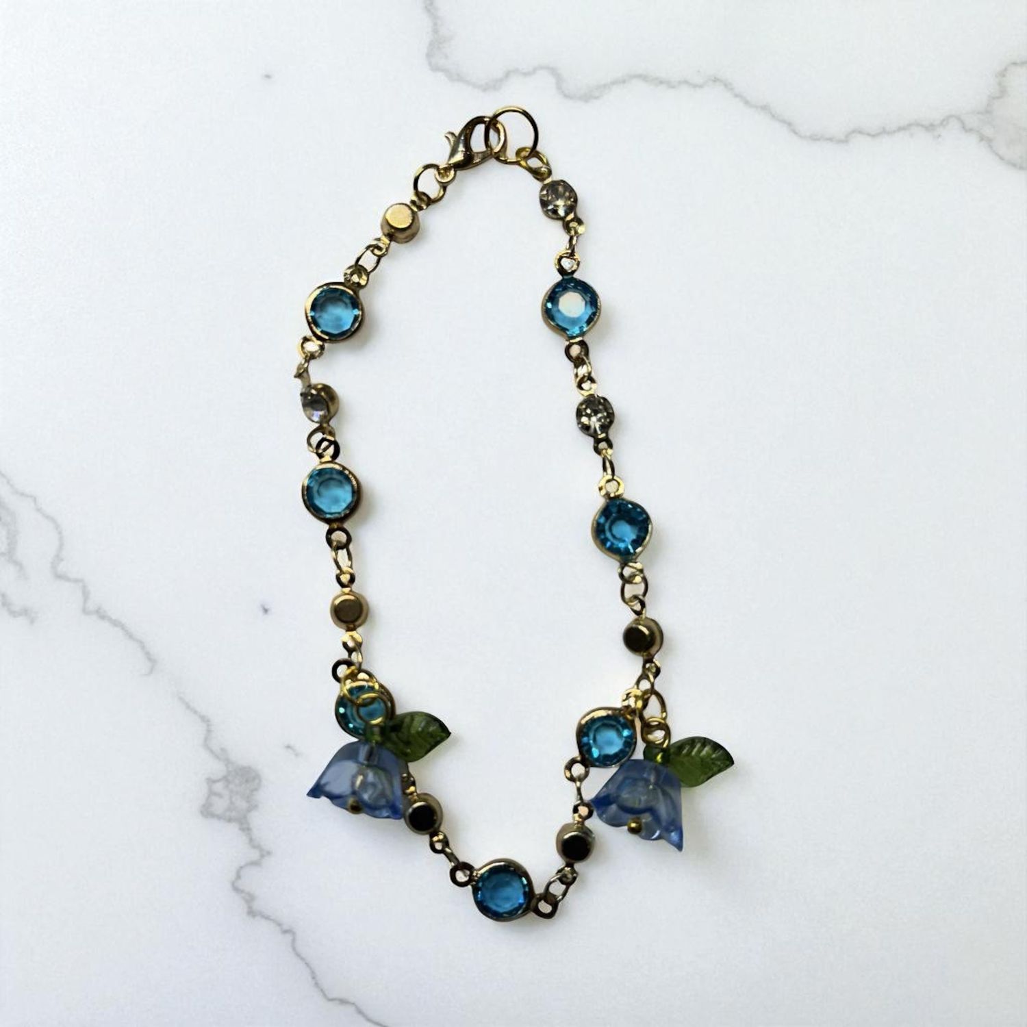 Bracelet papillon bleu