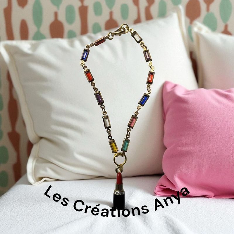 Bracelet multicolore breloque frange