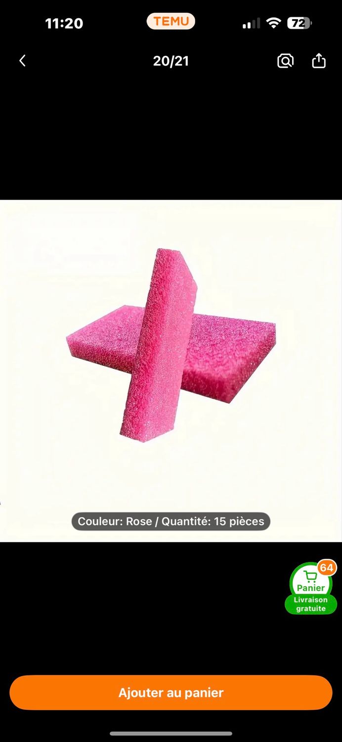 Bloc exfoliant rose