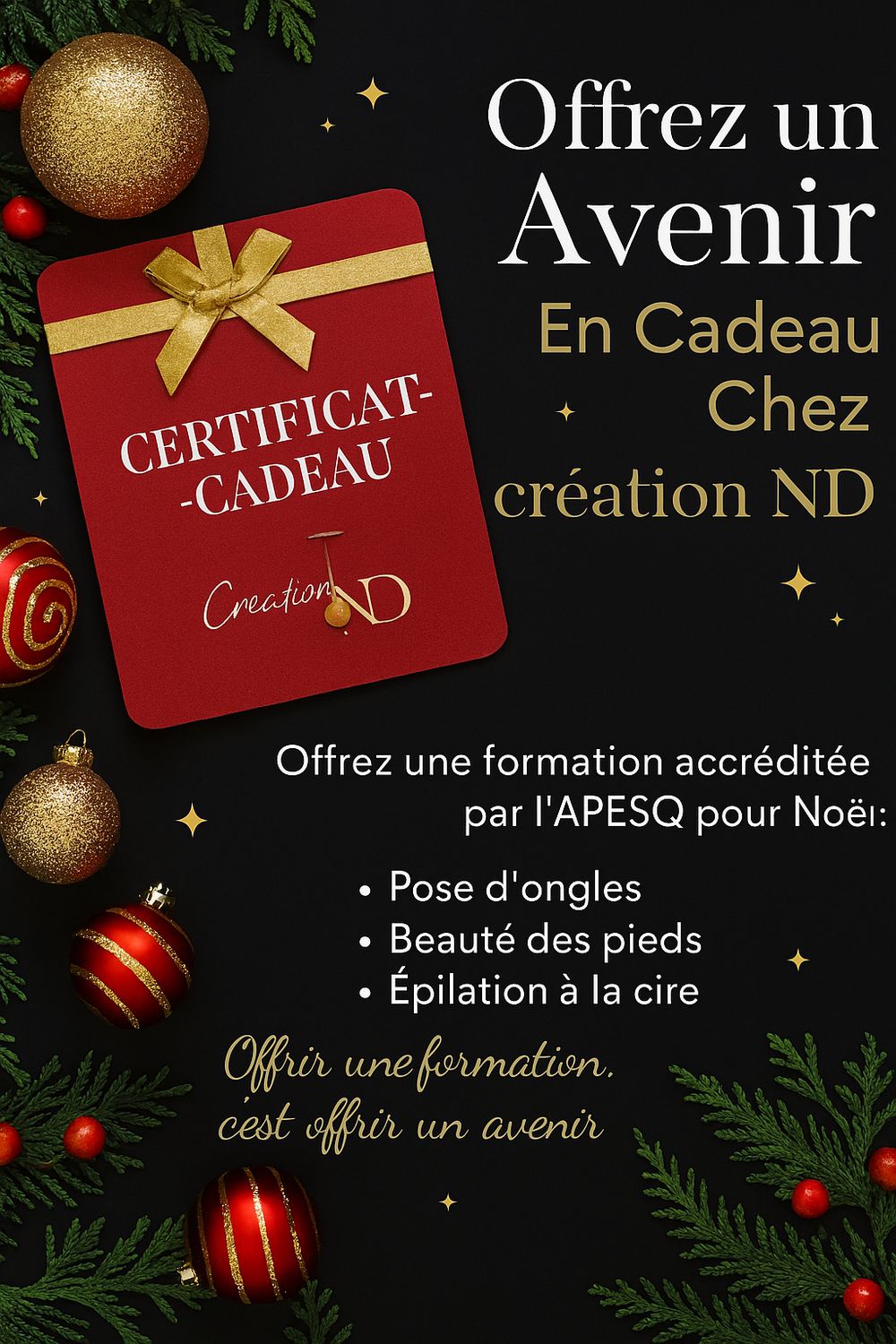 Certificats cadeaux formation