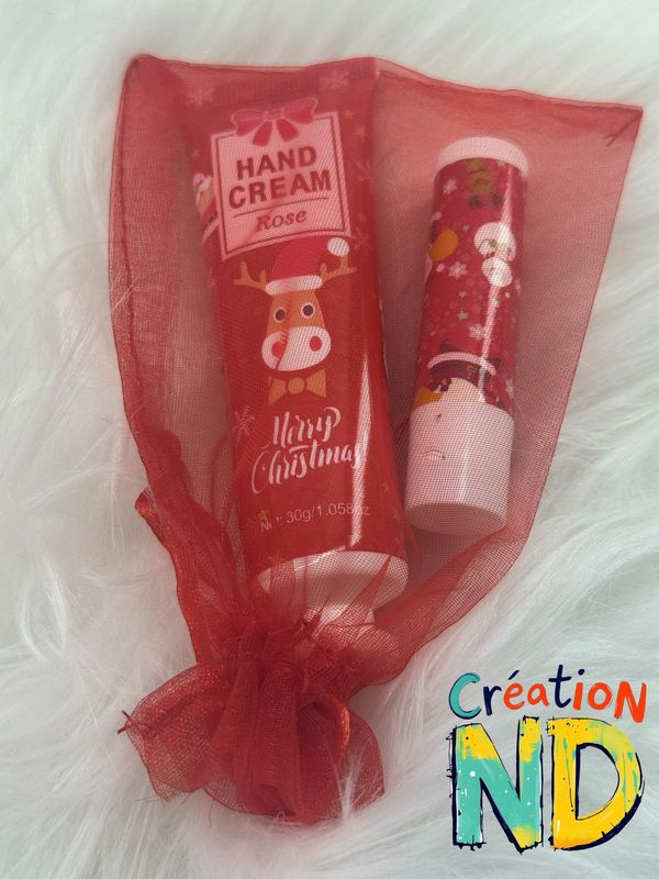 Crème à mains et baume à lèvre ROSE