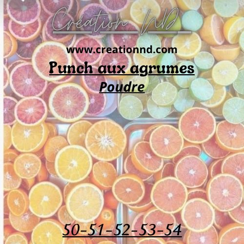 Punch aux agrumes effets sucre