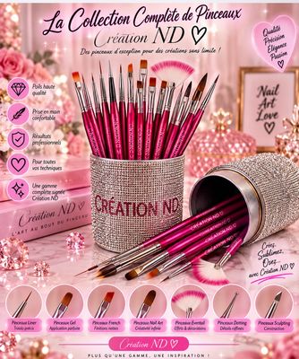 Collection complète de pinceaux nails art 