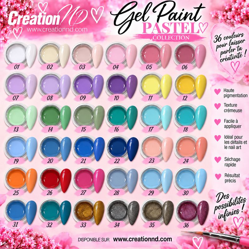 Collection Gel Paint Création PASTEL