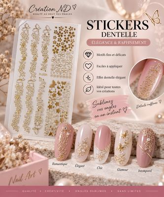 Sticker collection dentelle Or