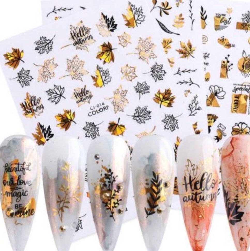 Sticker Feuille d’automne holographique