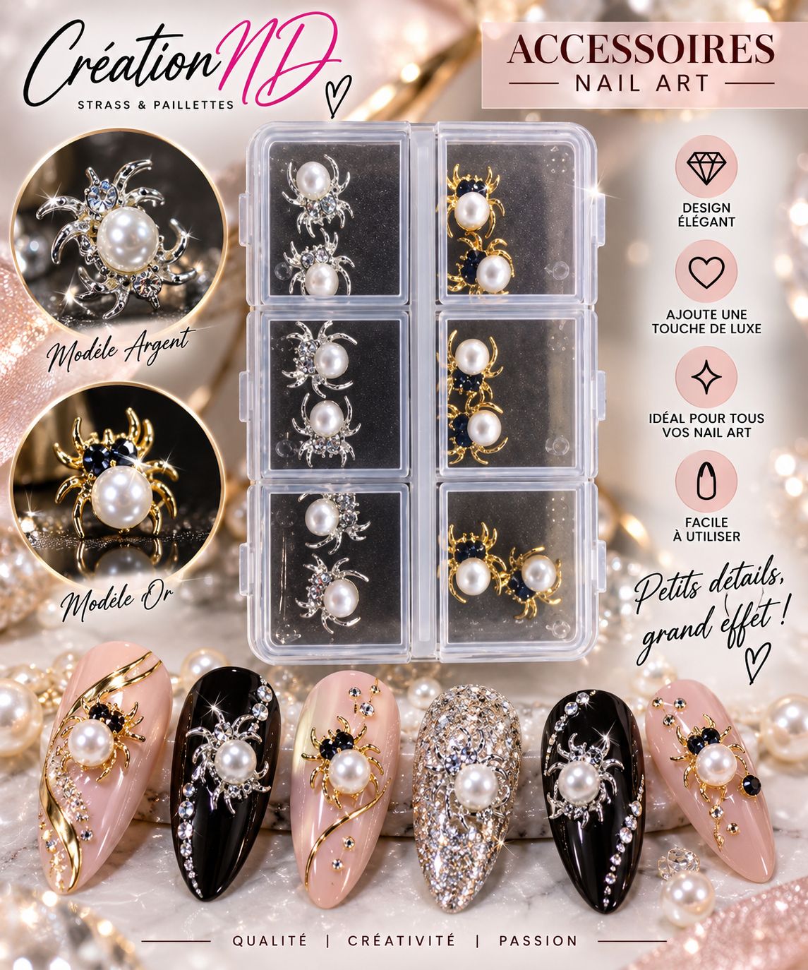 Bijoux araignées 3D Halloween